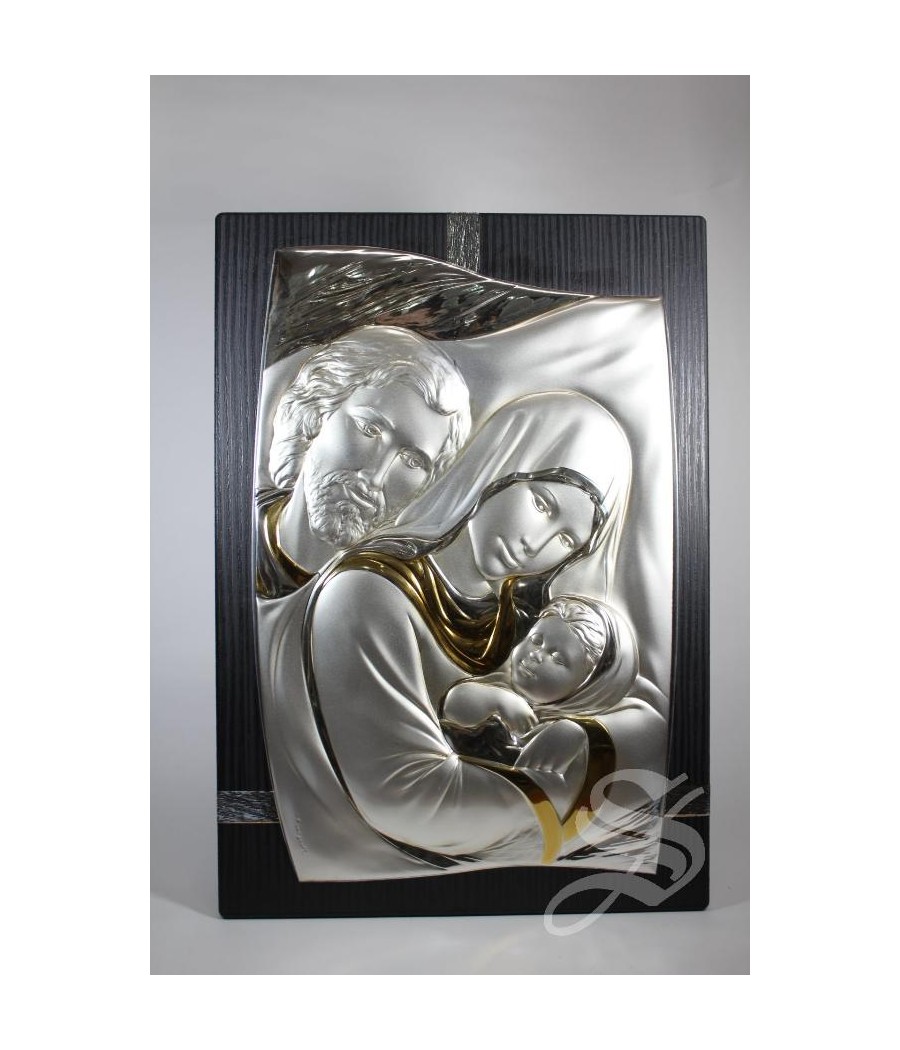 VUADRO SILVER FLASH SAGRADA FAMILIA SOBRE MADERA 27 X 37 CM.