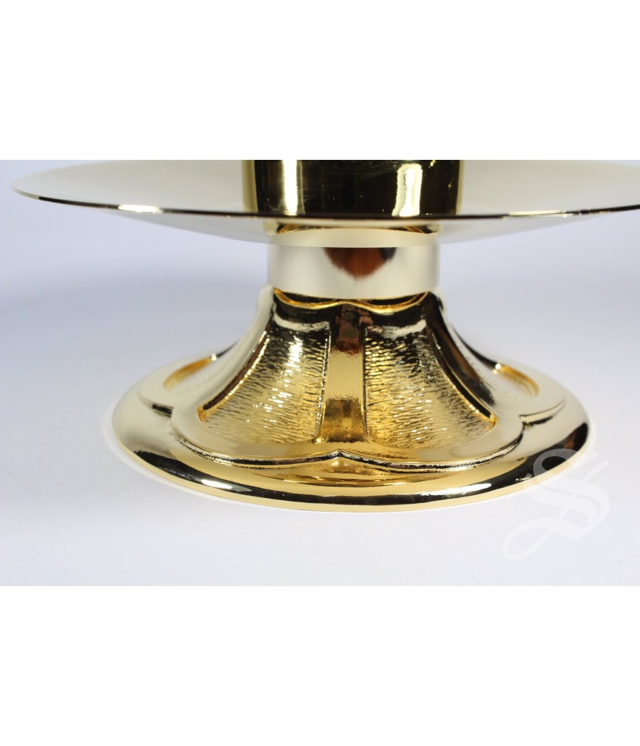 CANDELERO DORADO  PLATO 15 CM  VELA DE 5