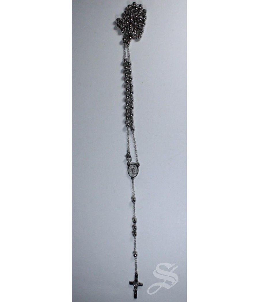 ROSARIO ACERO INOXIDABLE SAN BENITO 5 MM