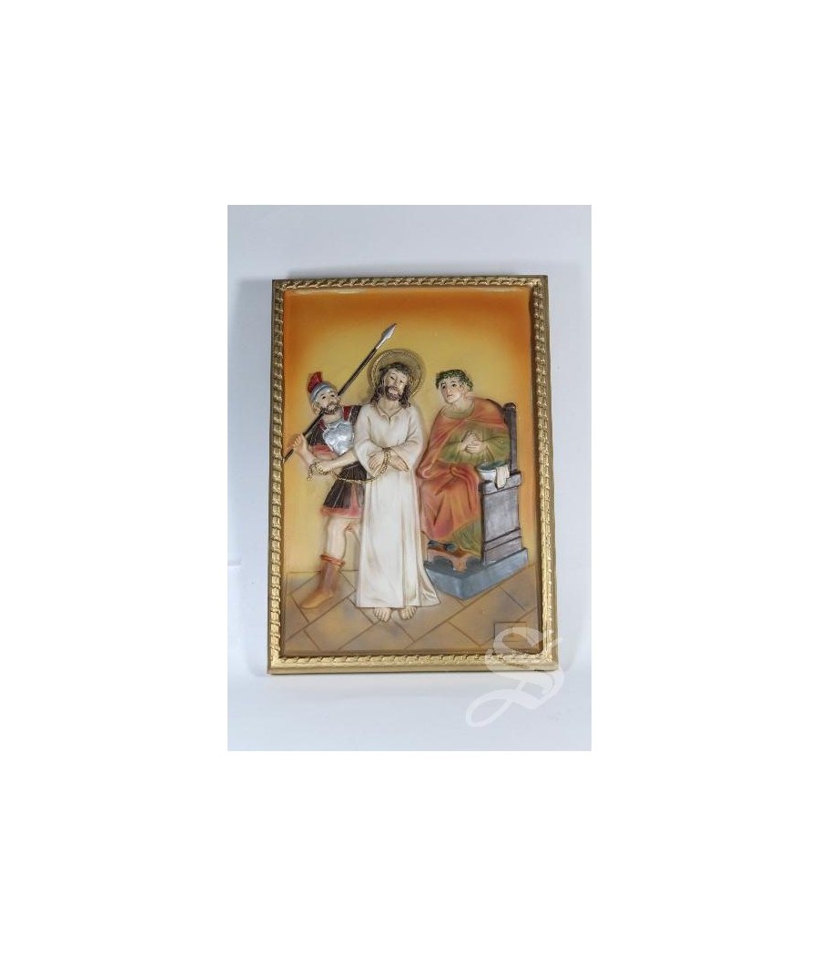 TABLAS VIA CRUCIS 16,5*11,5 CM. RESINA