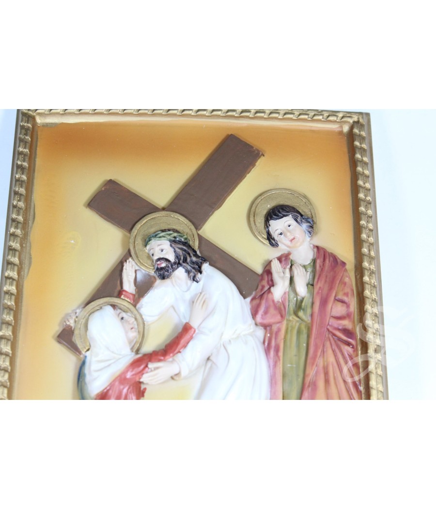 TABLAS VIA CRUCIS 16,5*11,5 CM. RESINA