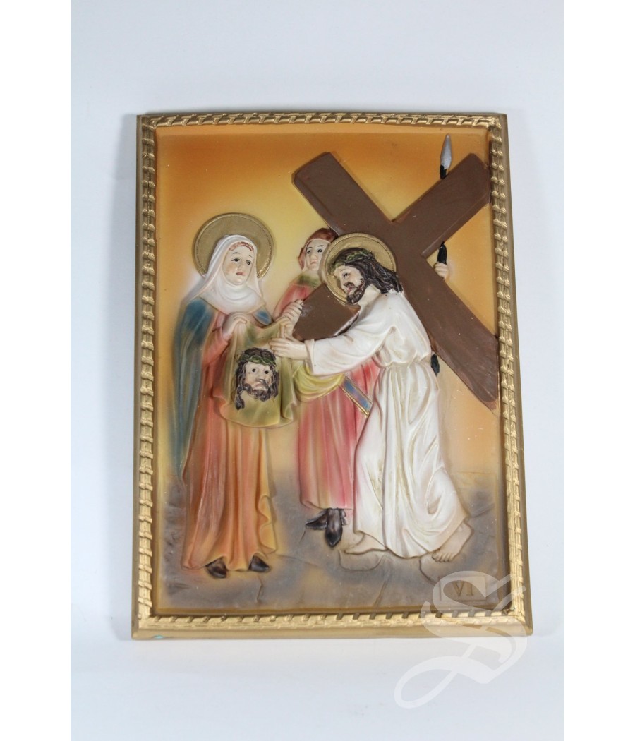 TABLAS VIA CRUCIS 16,5*11,5 CM. RESINA