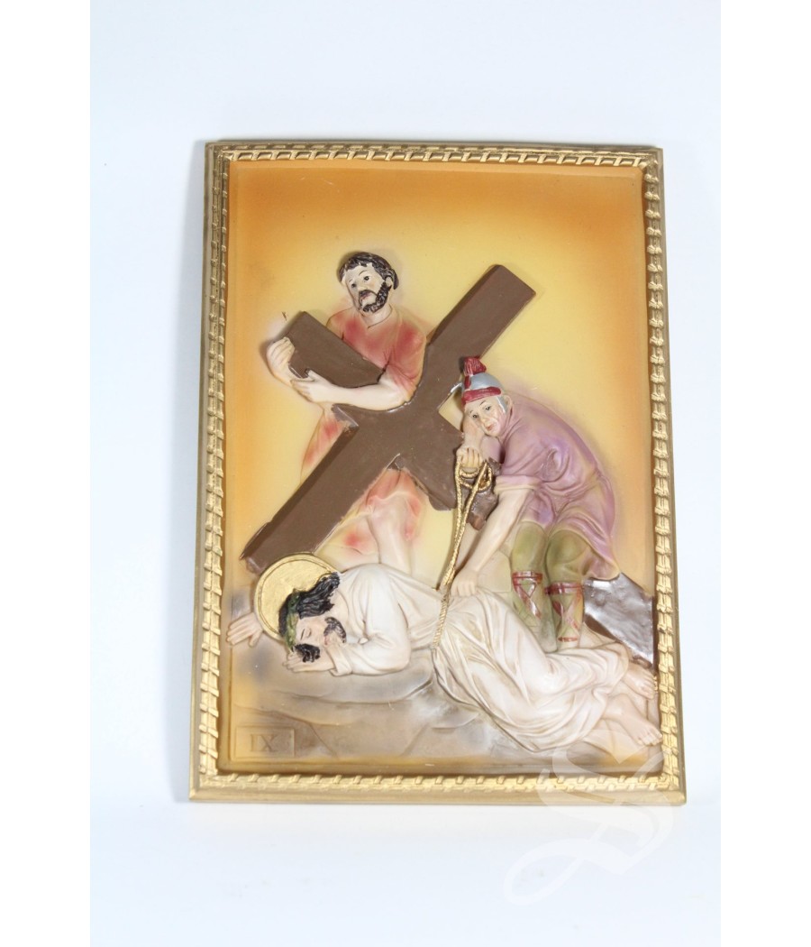 TABLAS VIA CRUCIS 16,5*11,5 CM. RESINA