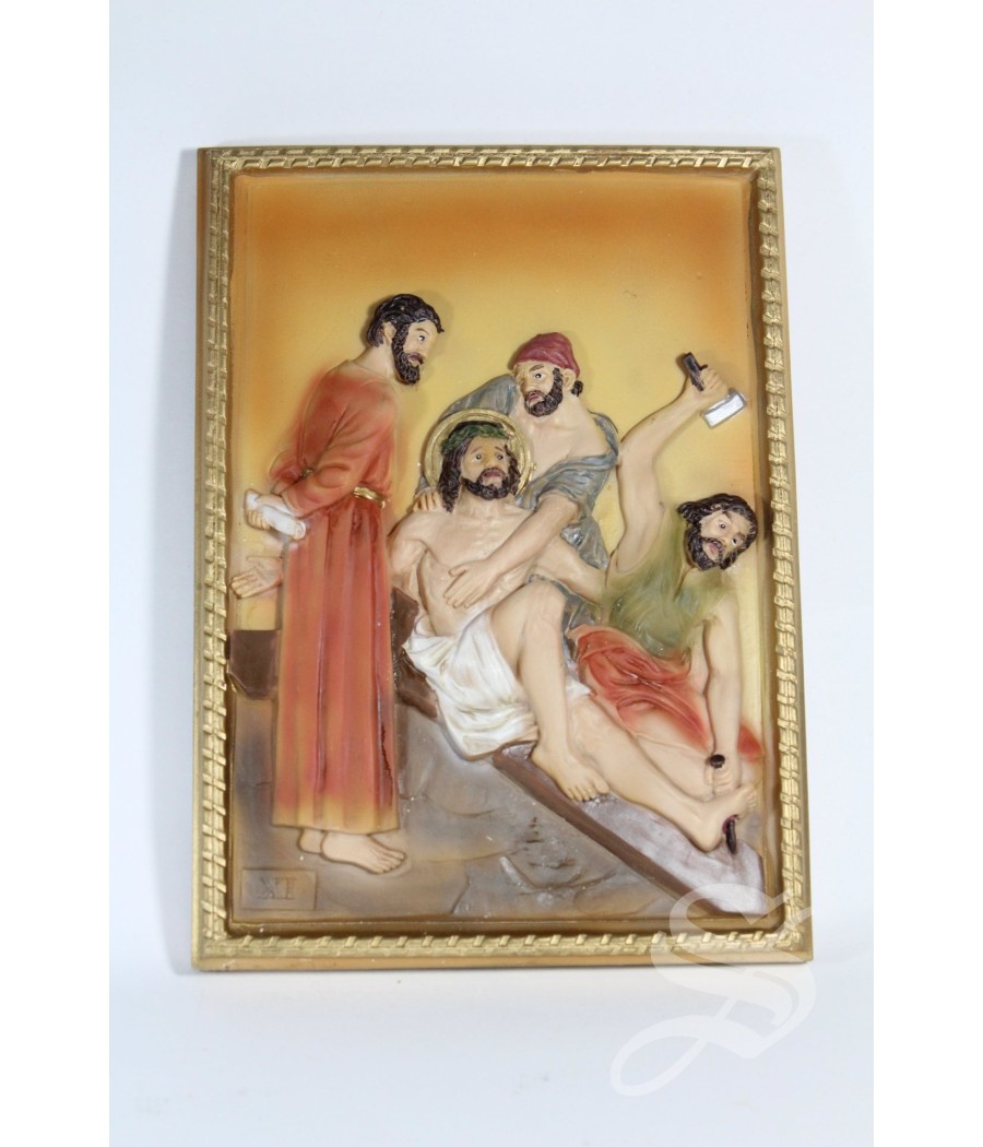 TABLAS VIA CRUCIS 16,5*11,5 CM. RESINA