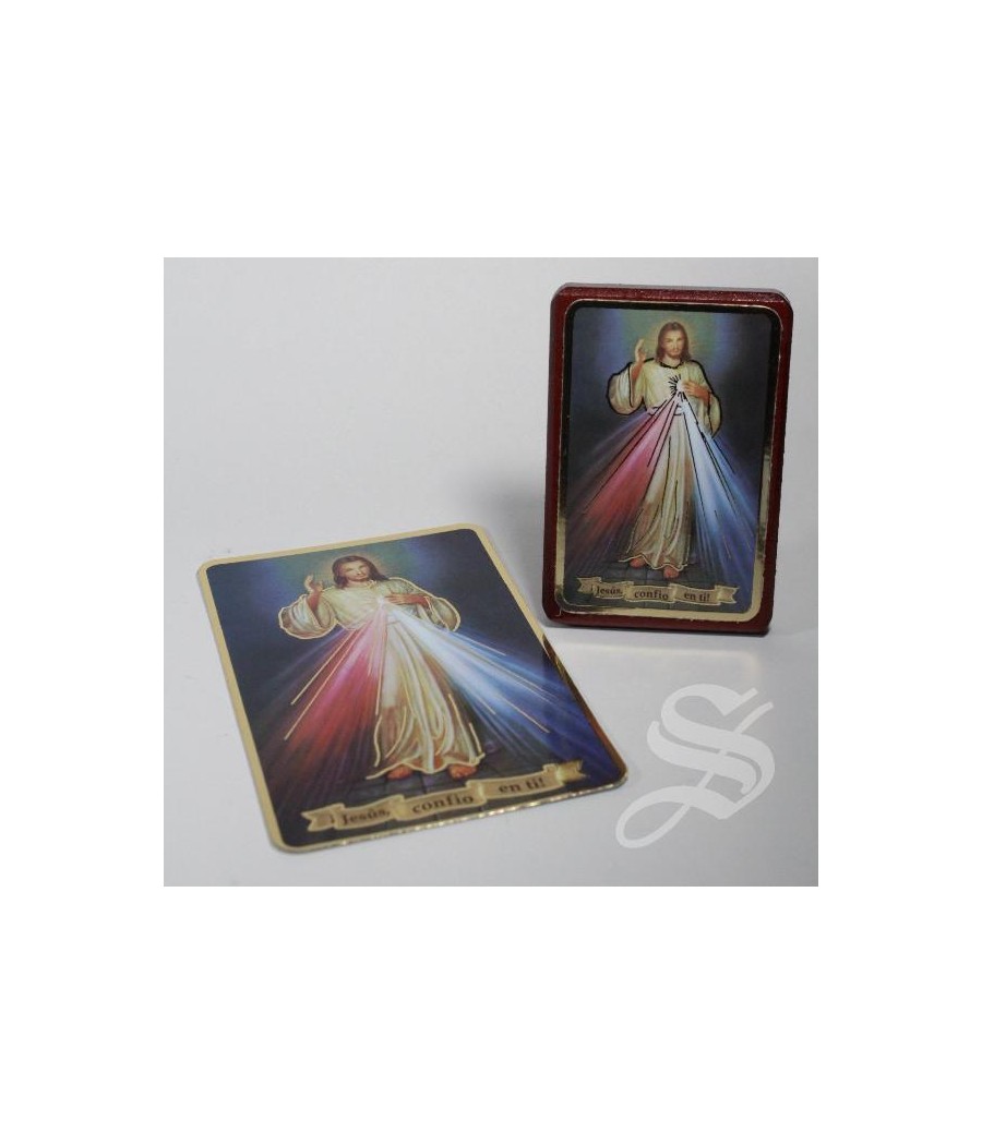 CUADRITO MISERICORDIOSO  5 X 8 EN BLISTER CON ESTAMPA