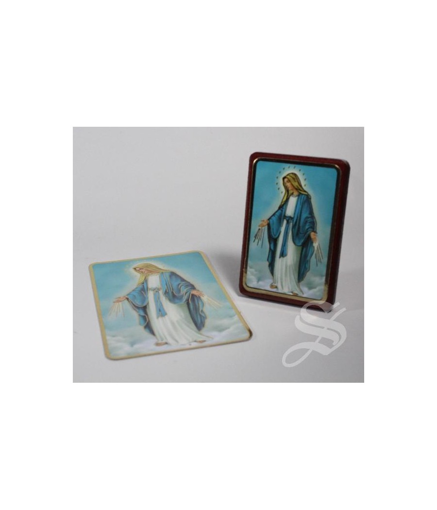 CUADRITO MILAGROSA 5 X 8 EN BLISTER CON ESTAMPA