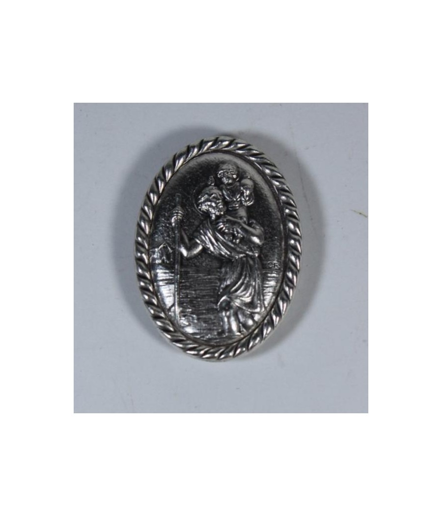 CHAPA DE COCHE SAN CRISTOBAL METAL 4 * 3 CM.