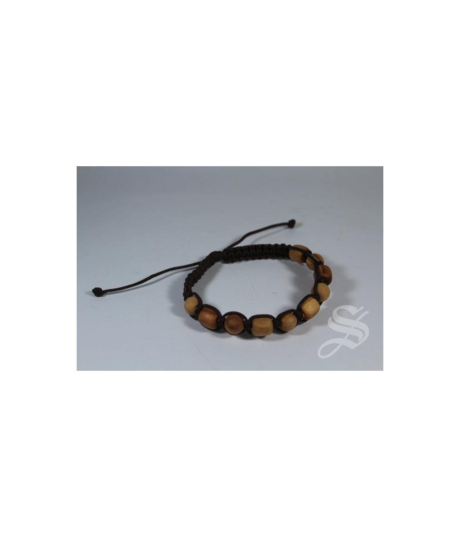 BRAZALETE ROSARIO CUERDA OLIVO Ø 8MM