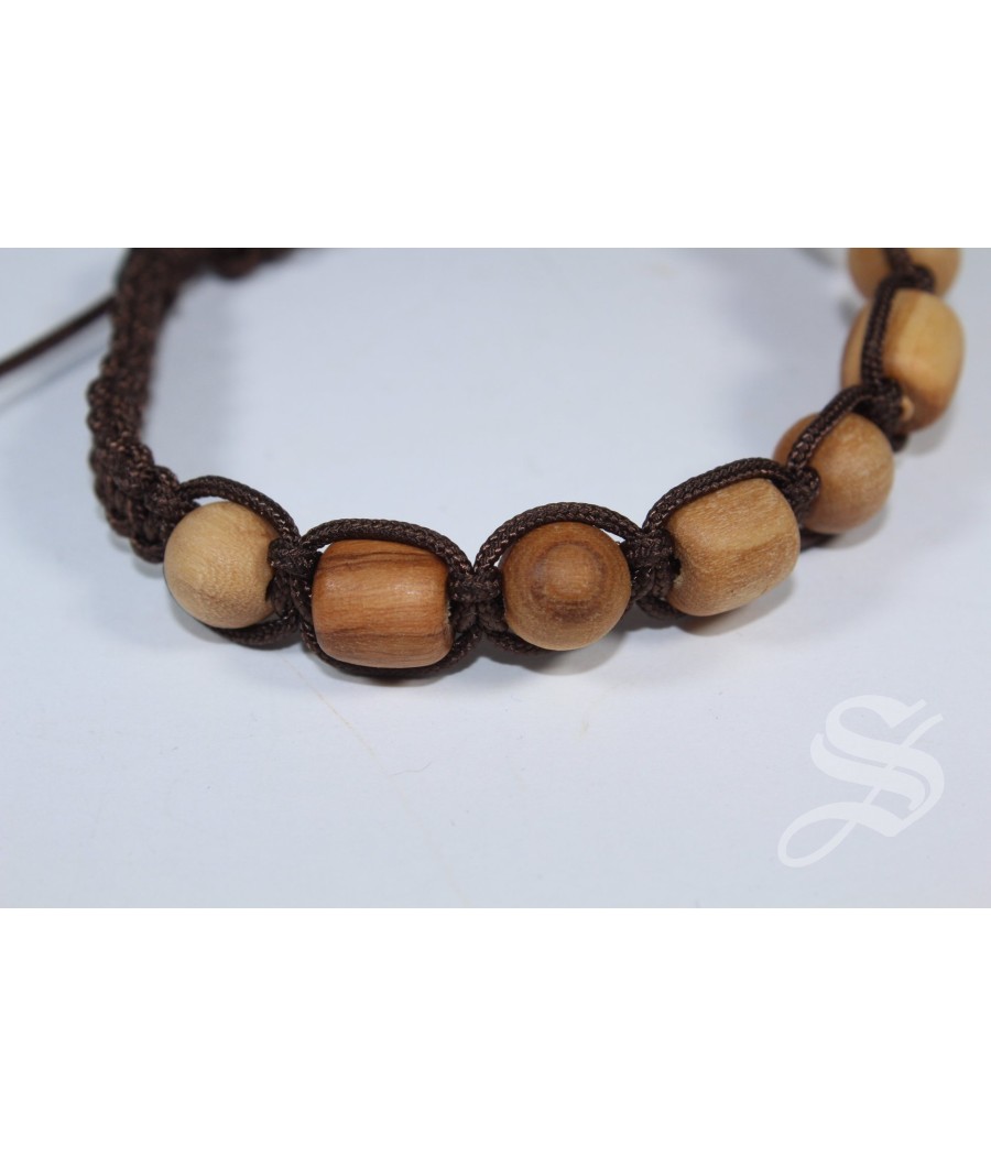 BRAZALETE ROSARIO CUERDA OLIVO Ø 8MM