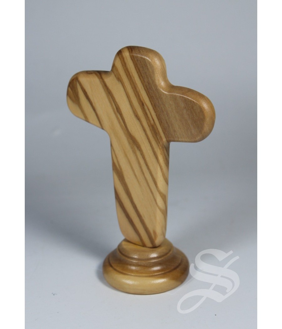 CRUZ DE LA UNIDAD 9 X 6,5 CM. MADERA OLIVO Y METAL