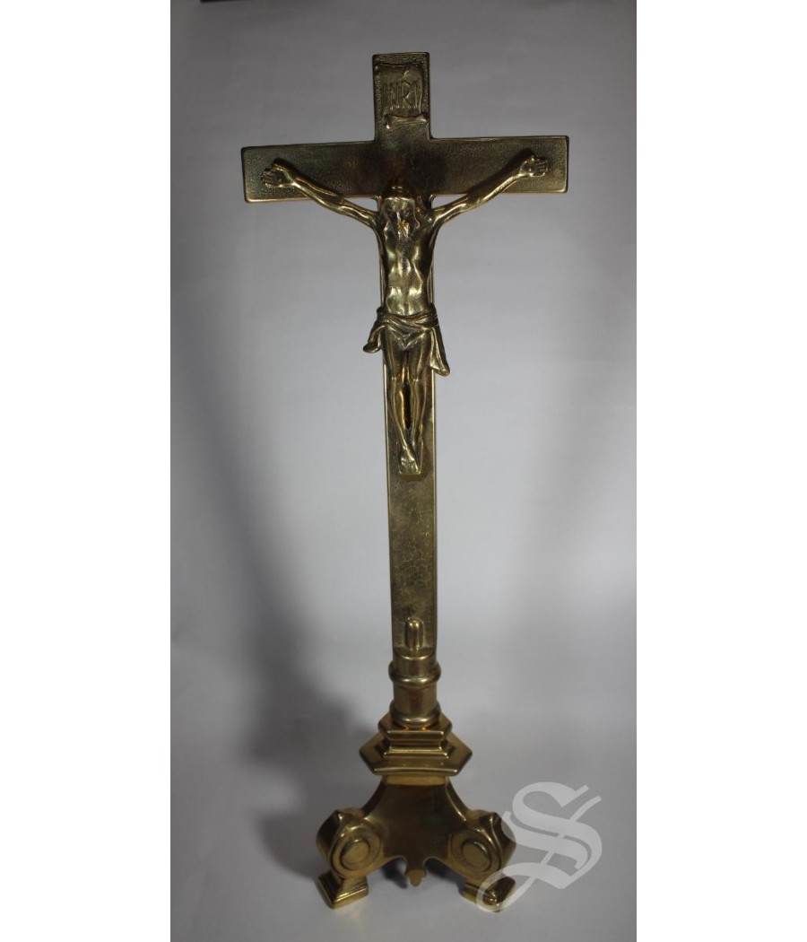 CRUZ DE MESA ALTAR EN BRONCE 54 CM.