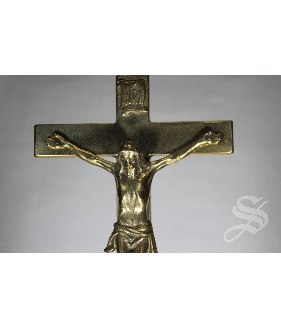CRUZ DE MESA ALTAR EN BRONCE 54 CM.