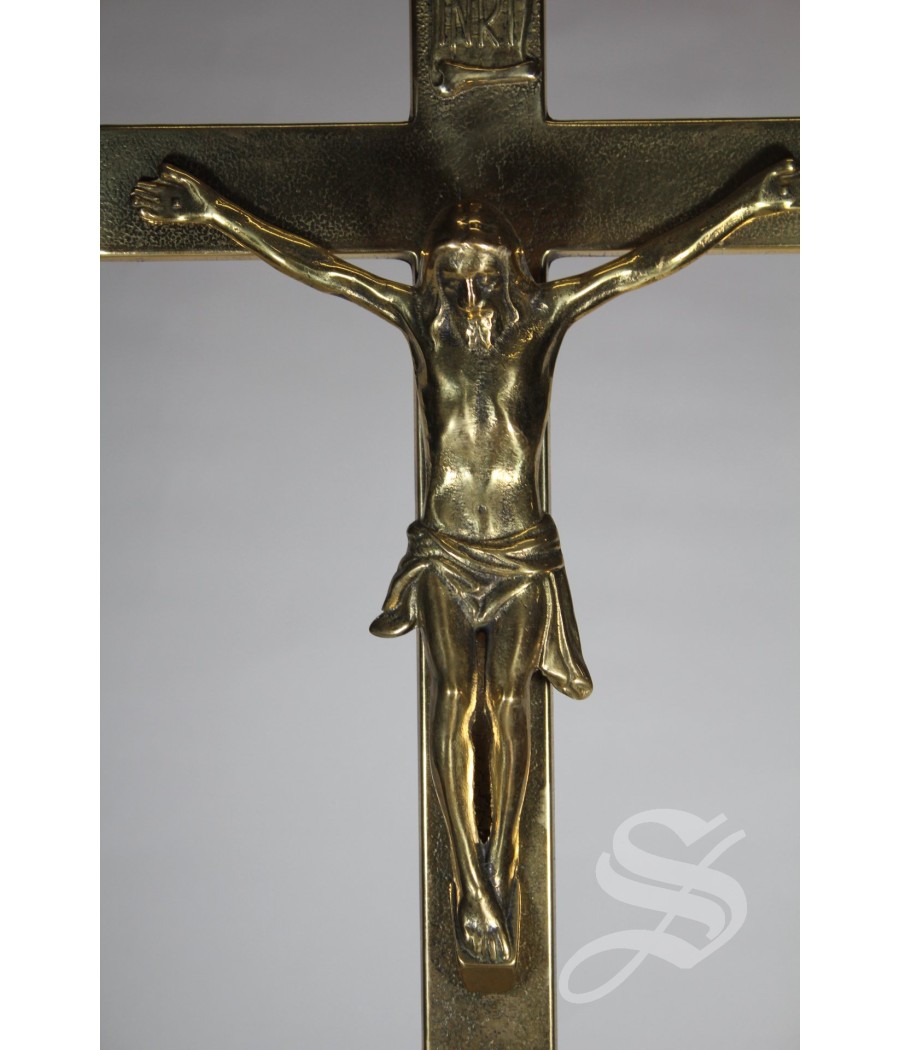 CRUZ DE MESA ALTAR EN BRONCE 54 CM.