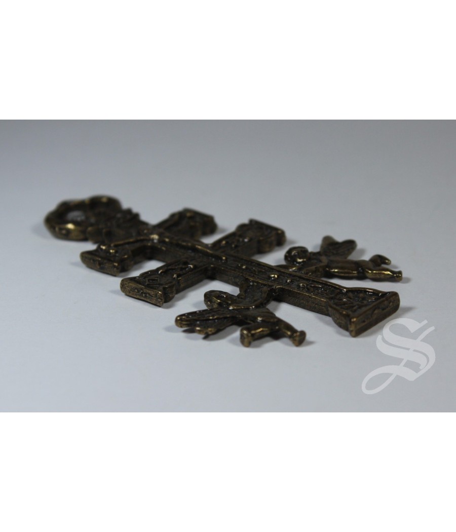 CRUZ CARAVACA 8 CM. BRONCE ESMALTADO