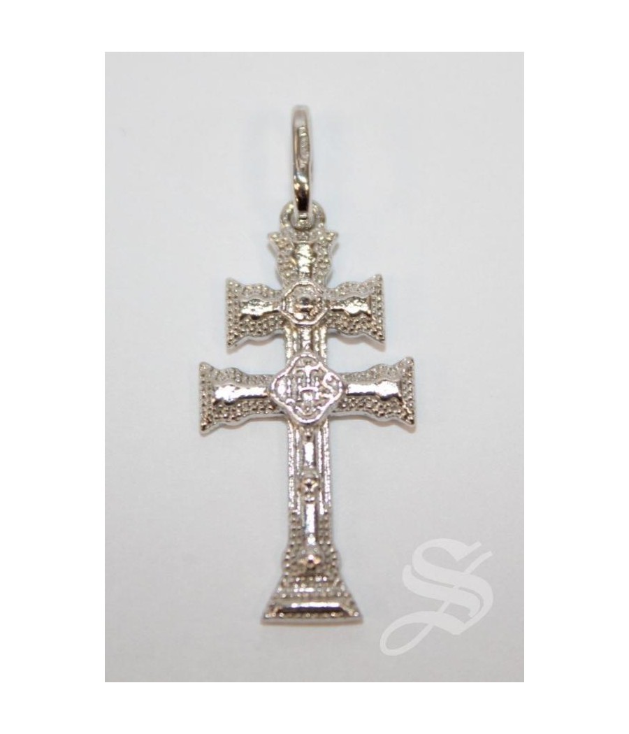 CRUZ CARAVACA PLATA 25 X 13 MM.