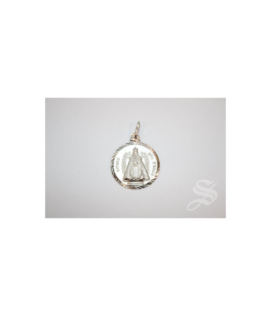 MEDALLA PLATA VIRGEN DEL PRADO 11 MM.