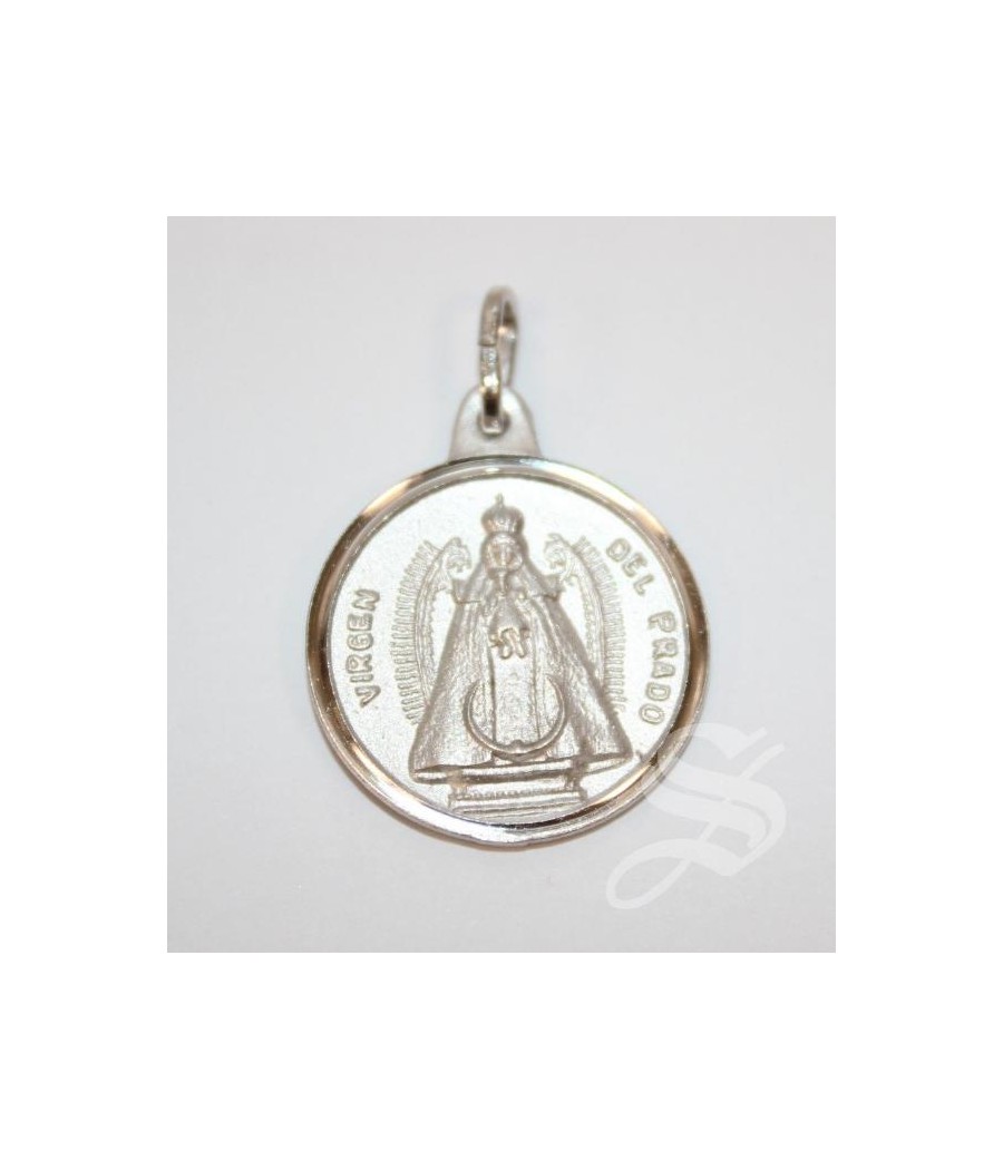 MEDALLA PLATA VIRGEN DEL PRADOO 20 MM. ESCAPULARIO