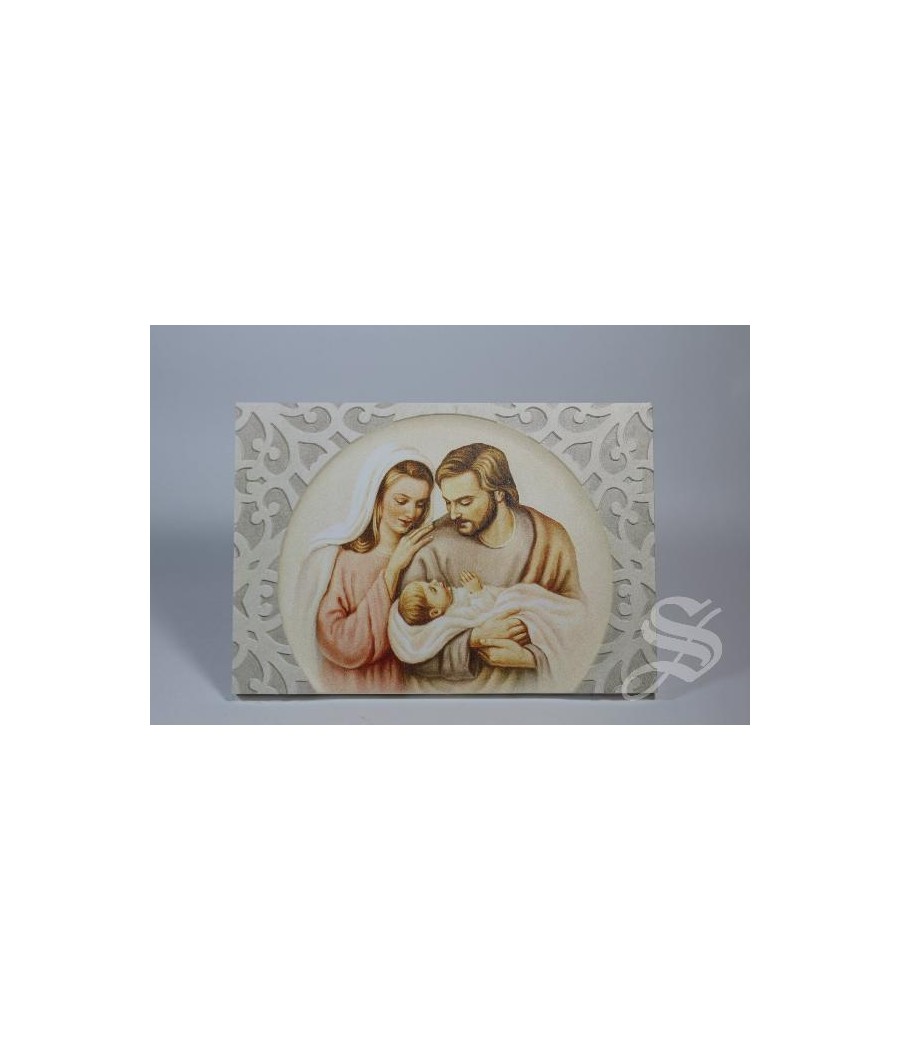 CUADRITO EN POLIMERO 10 X 15 SAGRADA FAMILIA EFECTO BRILLO