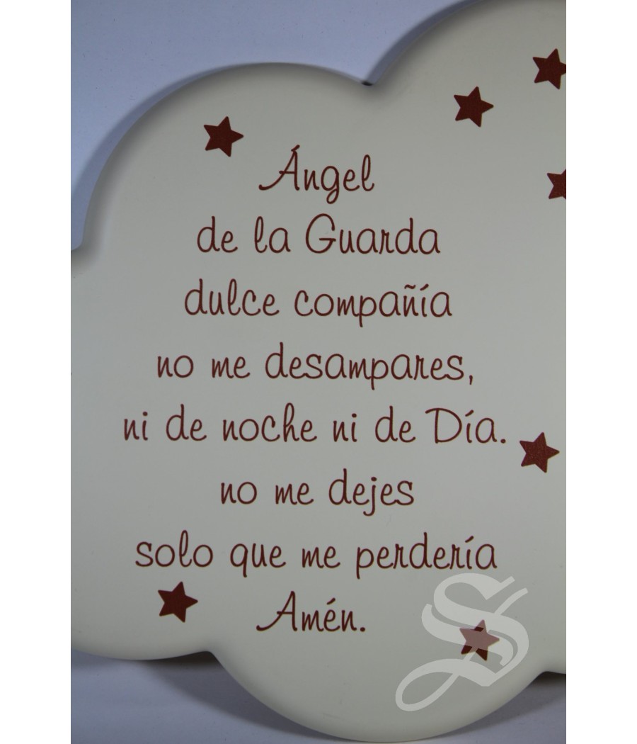 CUADRITO LACADO CON NUBE Y ANGEL