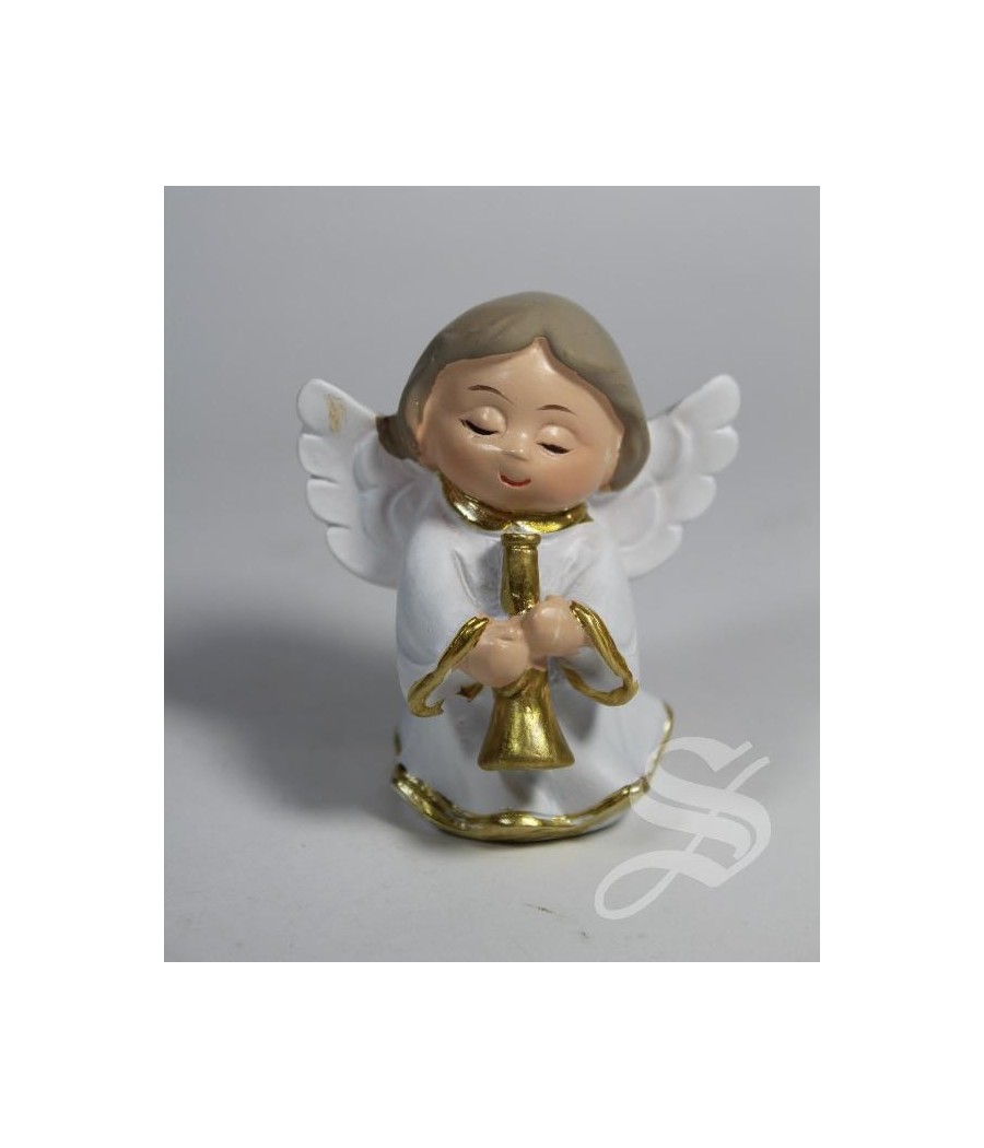 ANGELITO EN RESINA CON FLAUTA 5,5 CM.