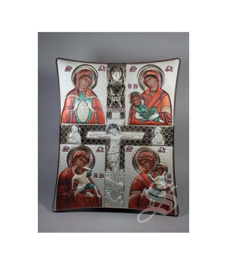 ICONO GRIEGO CRISTO CON IMAGENES 20.6 X 25.5 CM.