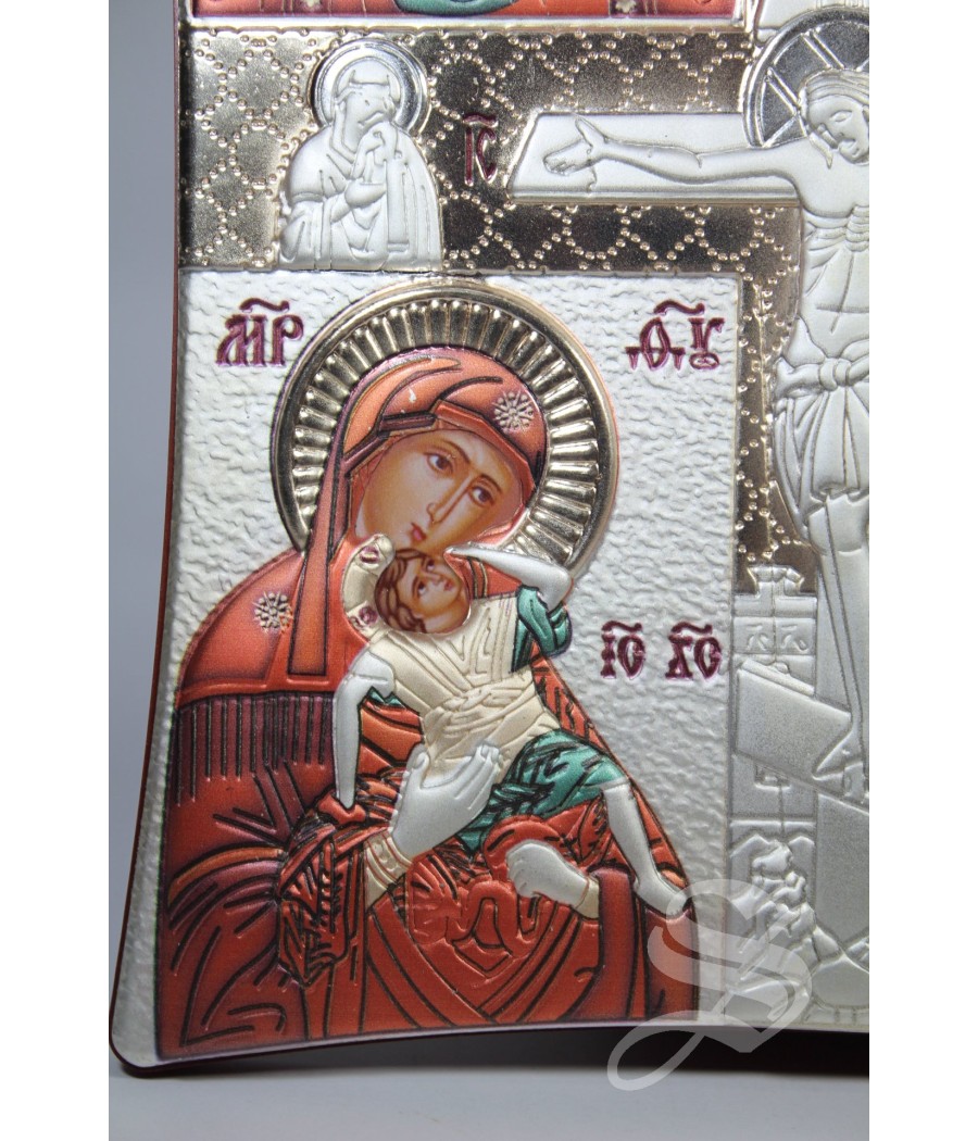 ICONO GRIEGO CRISTO CON IMAGENES 20.6 X 25.5 CM.