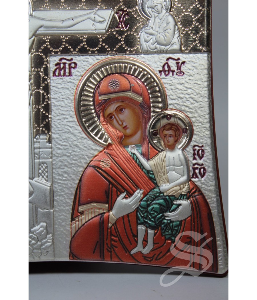 ICONO GRIEGO CRISTO CON IMAGENES 20.6 X 25.5 CM.