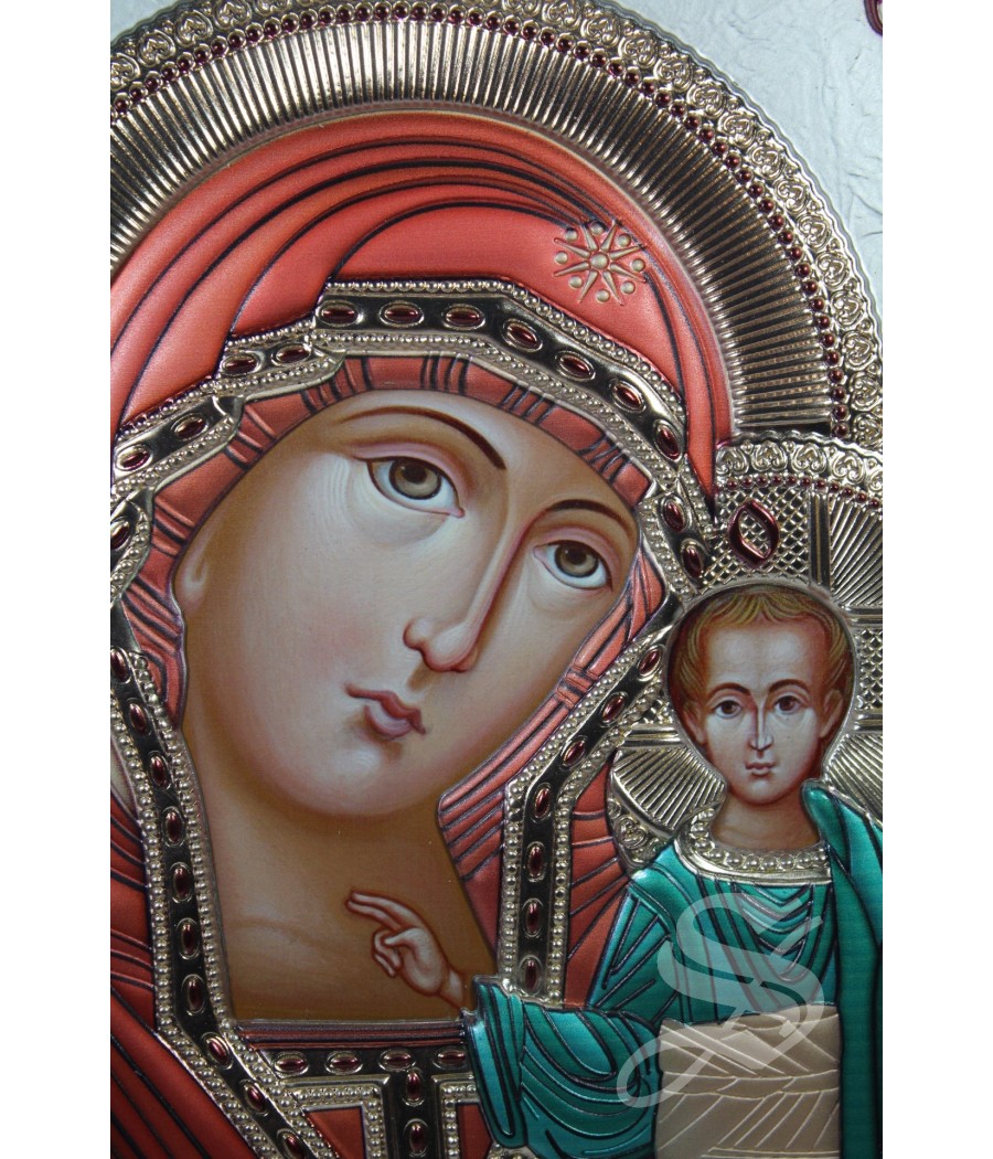 ICONO GRIEGO VIRGEN CON NIÑO 20,6 X 25,5 CM.
