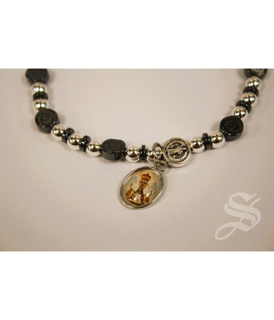 PULSERA SAN BENITO HEMATITE PLATEADO 6MM