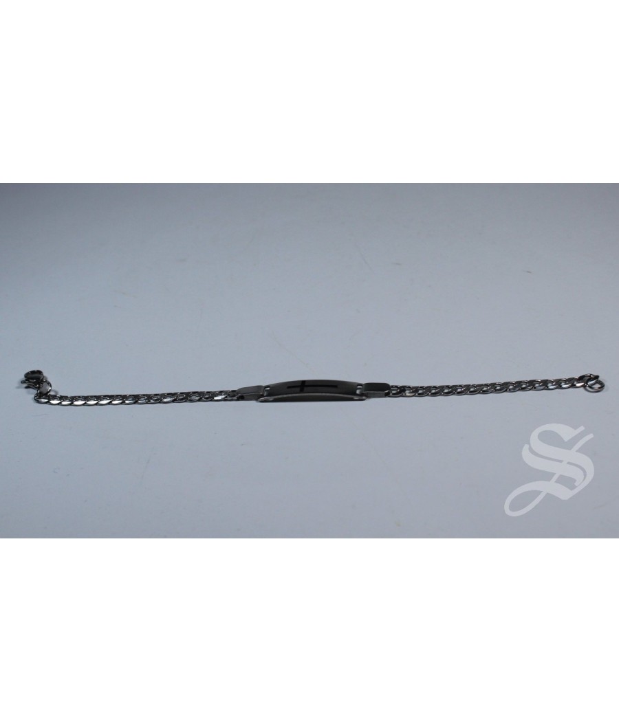 PULSERA ESCLAVA CON CRUZ CADENA FINA