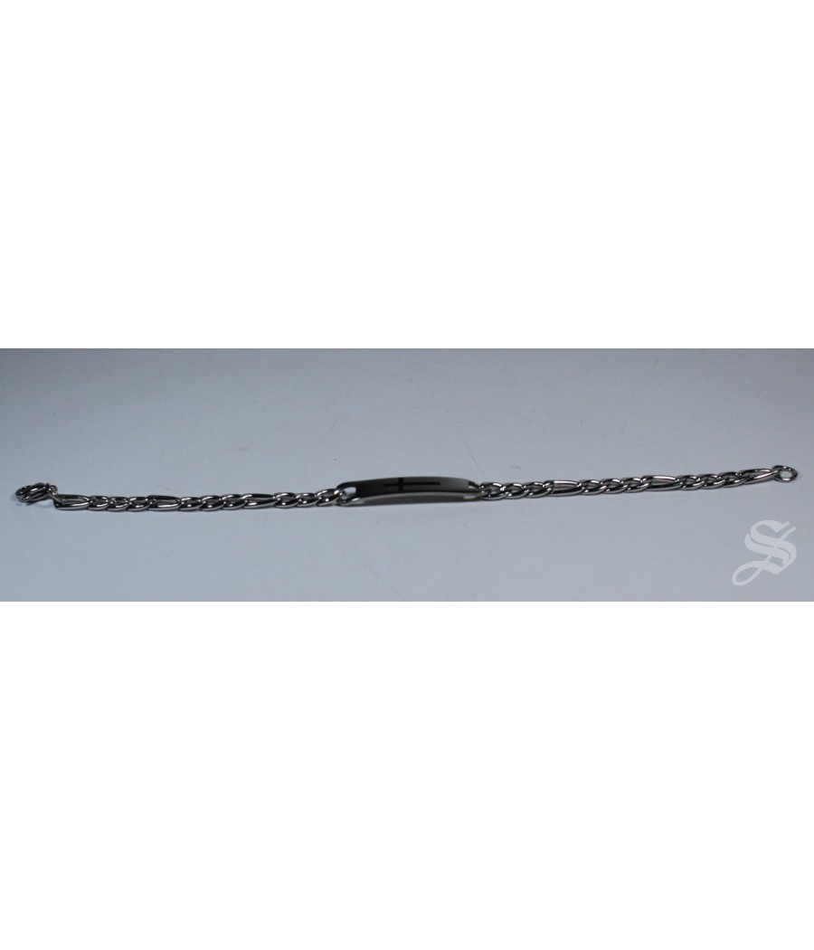 PULSERA ESCLAVA CON CRUZ CADENA FINA