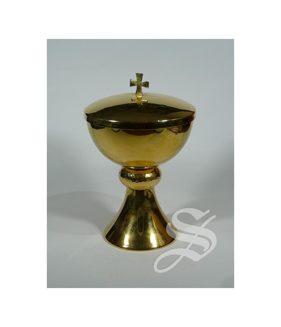 COPON LATON DORADO NUDO PLATEADO 18 CM. ALTURA Ø 13 CM.