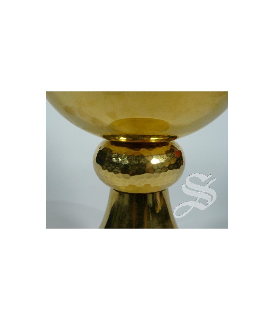 COPON LATON DORADO NUDO PLATEADO 18 CM. ALTURA Ø 13 CM.