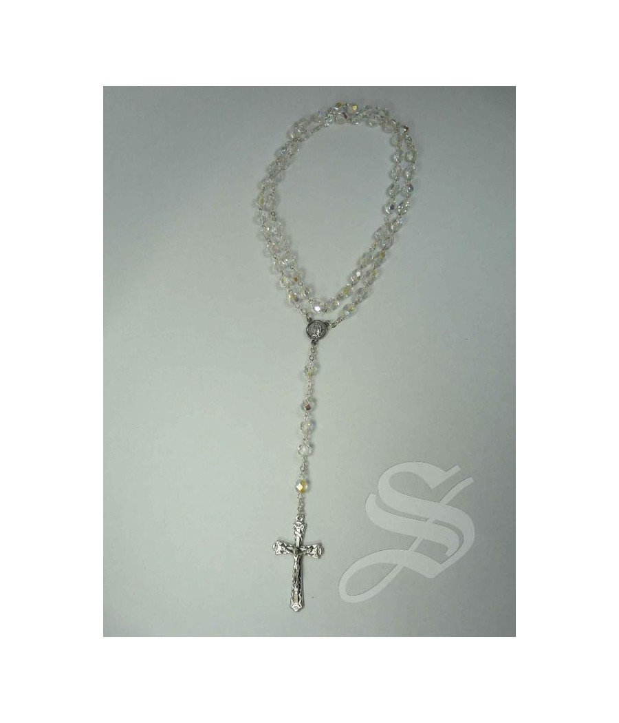 ROSARIO CRISTAL 6MM. TRANSPARENTE V.P