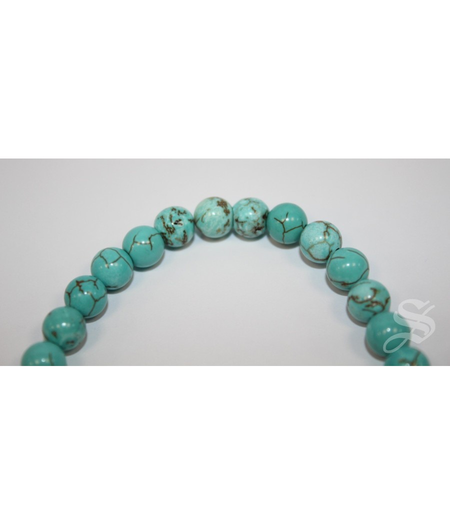 PULSERA SAN BENITO PIEDRA TURQUESA. 6MM
