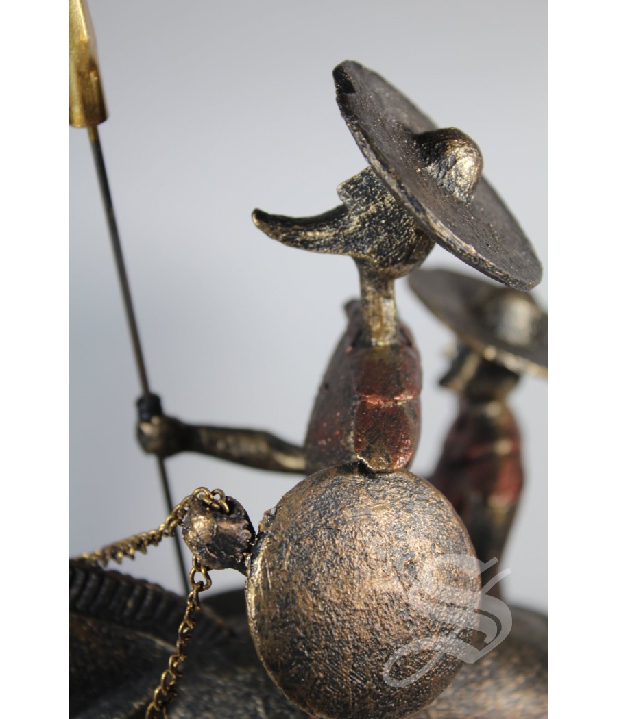 FIGURA QUIJOTE Y SANCHO RESINA 23 * 20.5 * 15