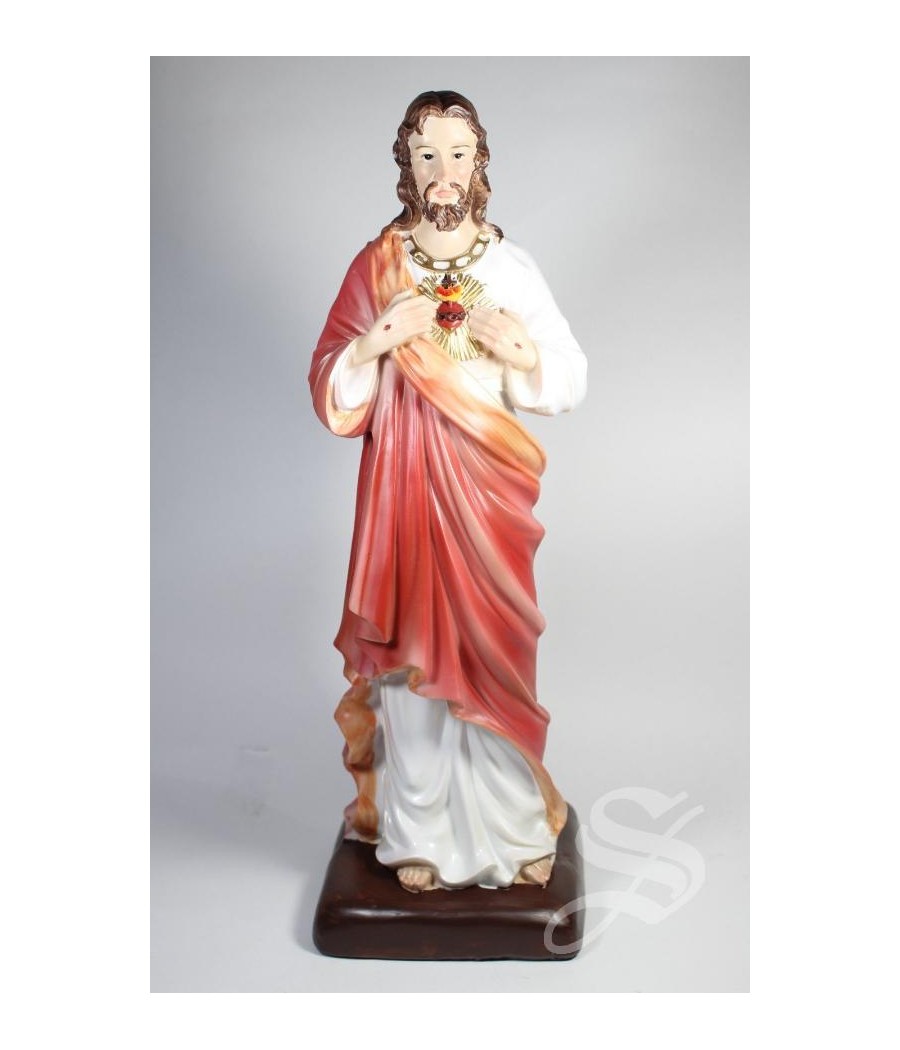 CORAZON DE JESUS 30 CM. RESINA