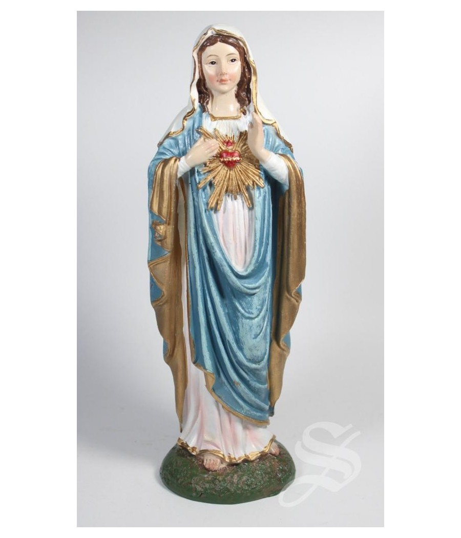 CORAZON DE MARIA 18,4 CM. RESINA
