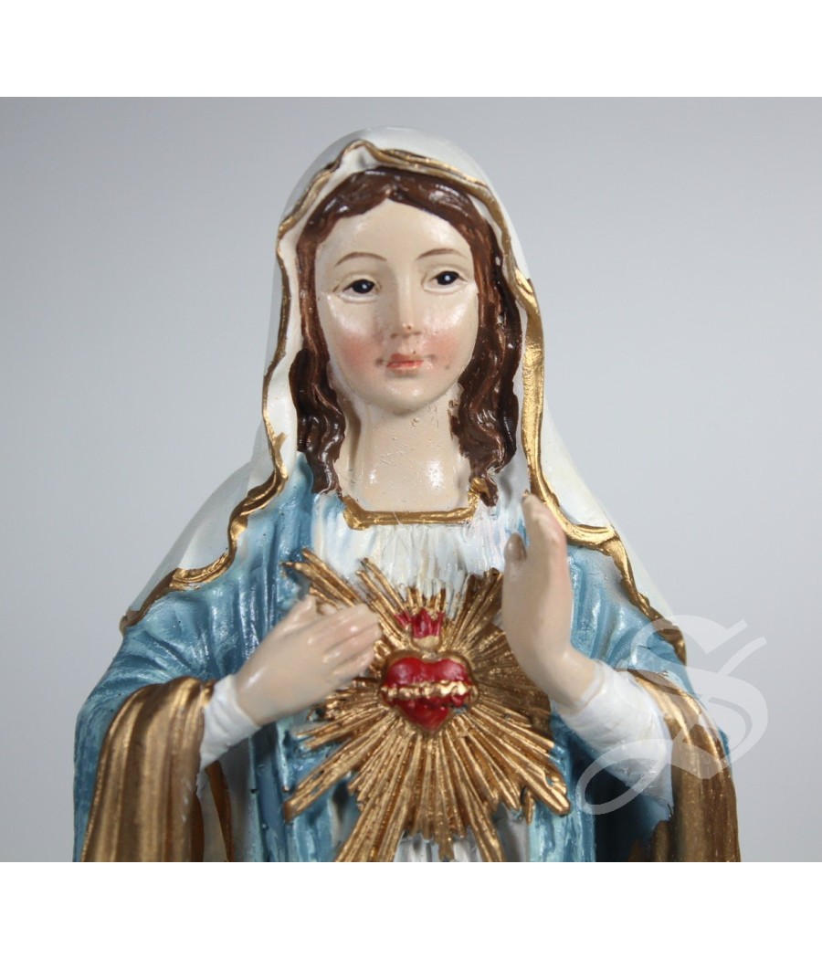 CORAZON DE MARIA 18,4 CM. RESINA