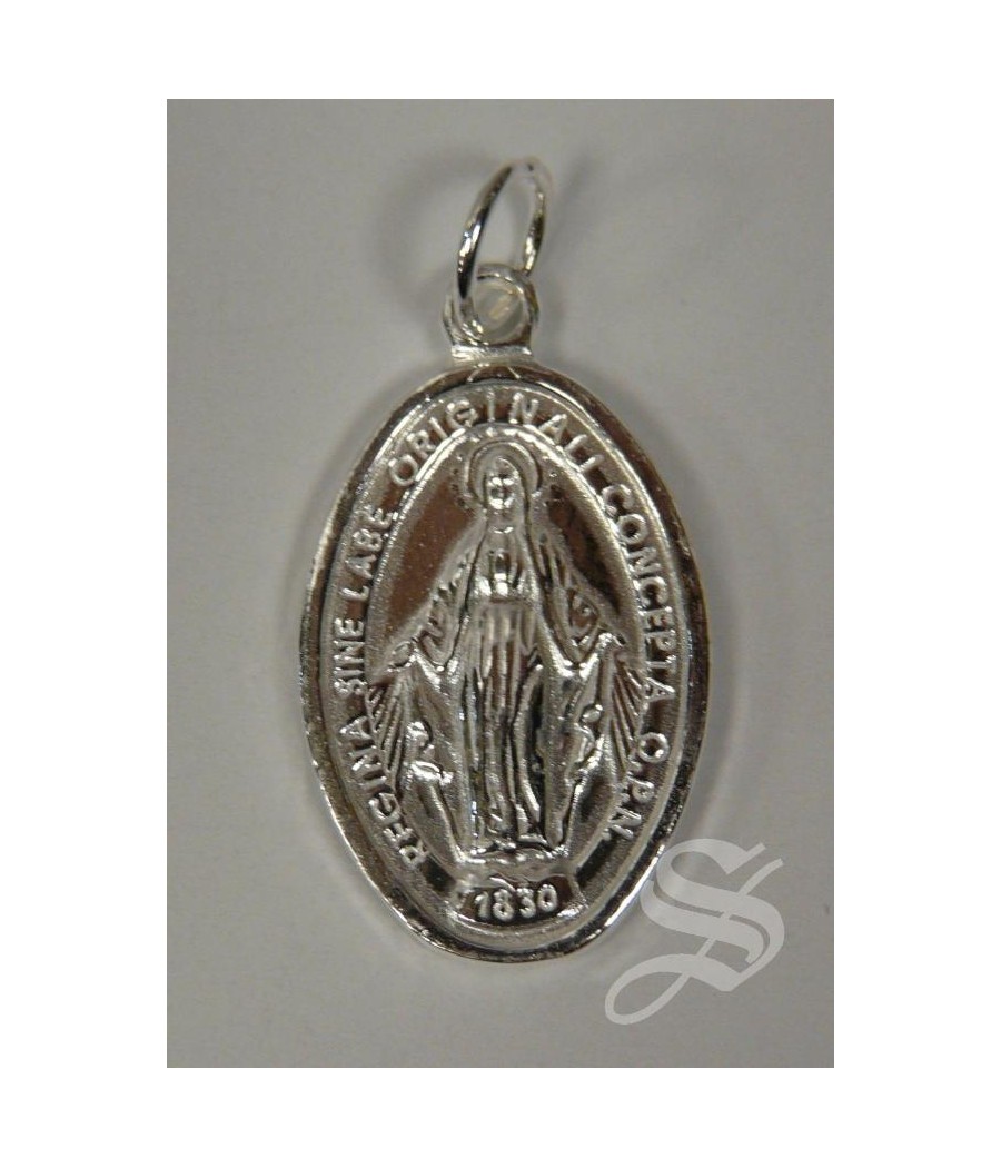 MEDALLA MILAGROSA PLATA 27 X 16