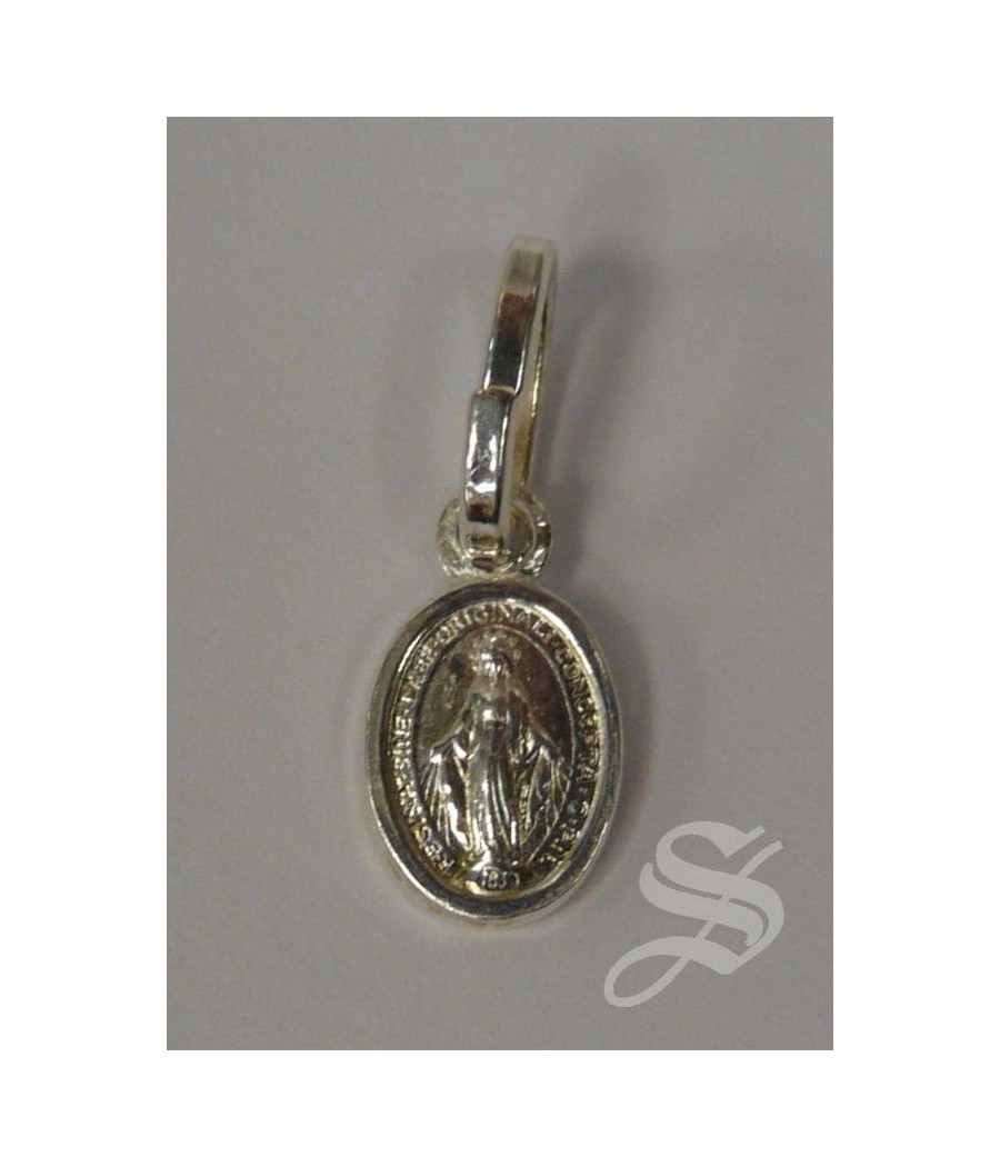 MEDALLA MILAGROSA 11 X 6 MM PLATA