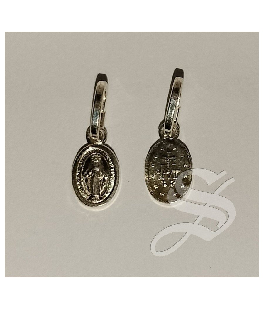 MEDALLA MILAGROSA 11 X 6 MM PLATA