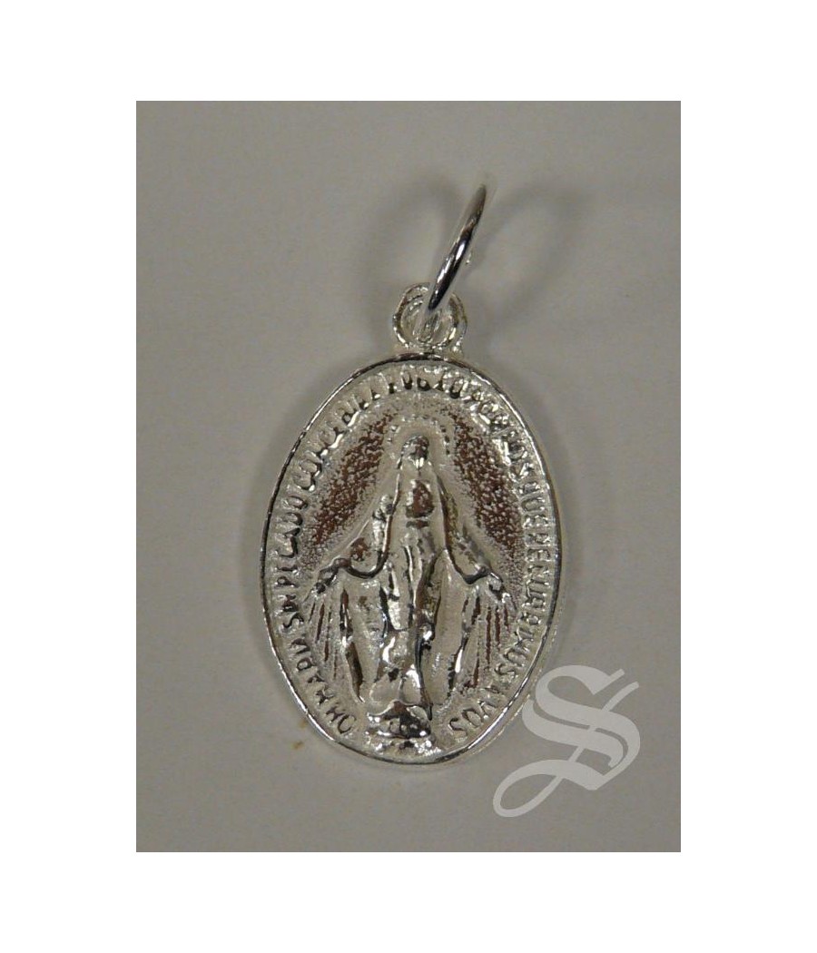 MEDALLA MILAGROSA 20 MM. PLATA 925