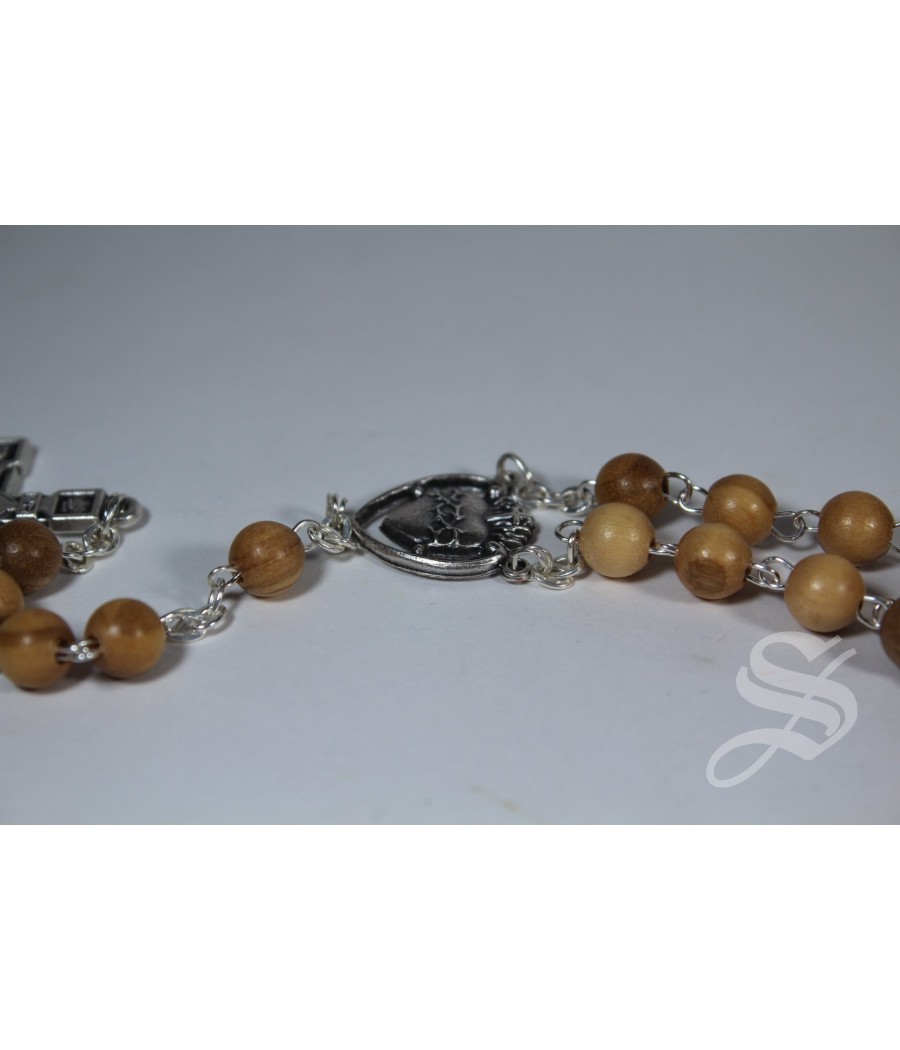 ROSARIO CORAZON DE JESUS MADERA OLIVO Ø 6 MM
