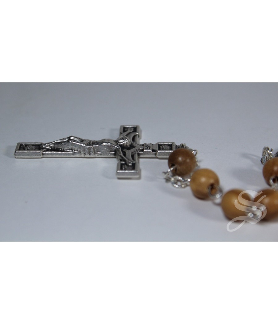 ROSARIO CORAZON DE JESUS MADERA OLIVO Ø 6 MM