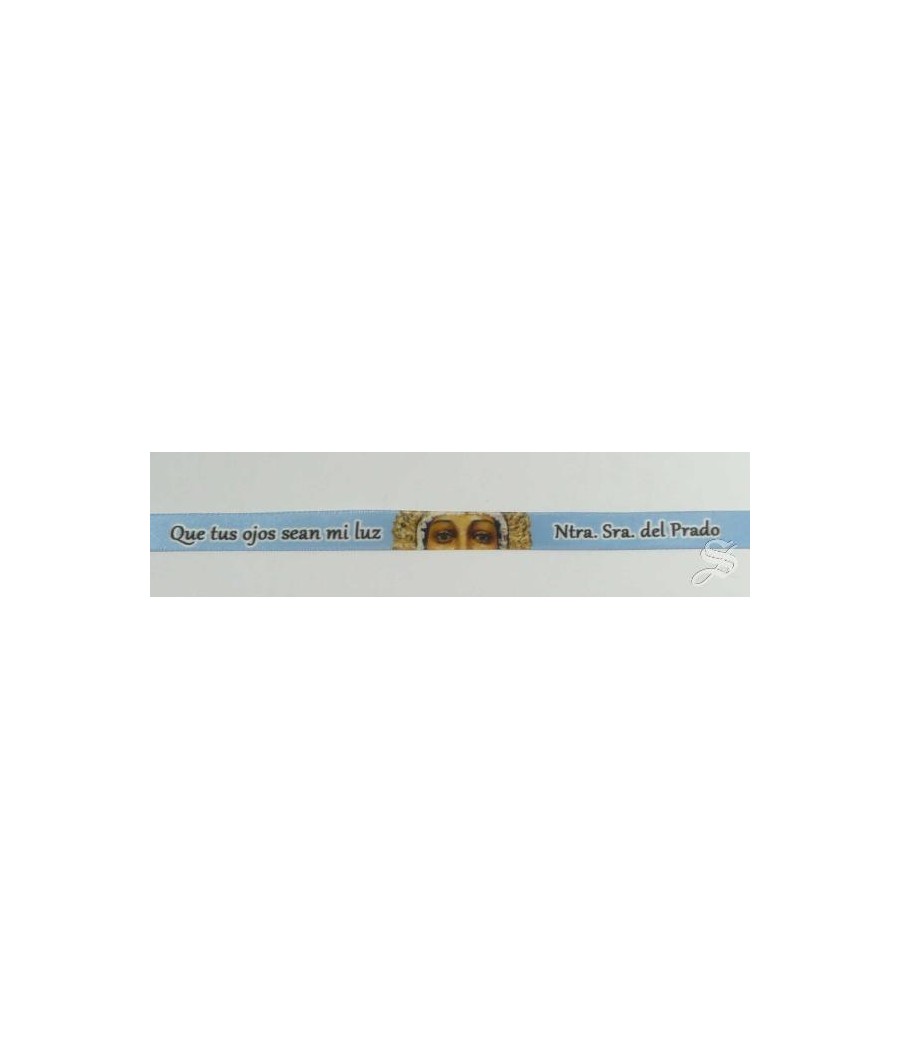 PULSERA TELA VIRGEN DEL PRADO CON LOS OJOS