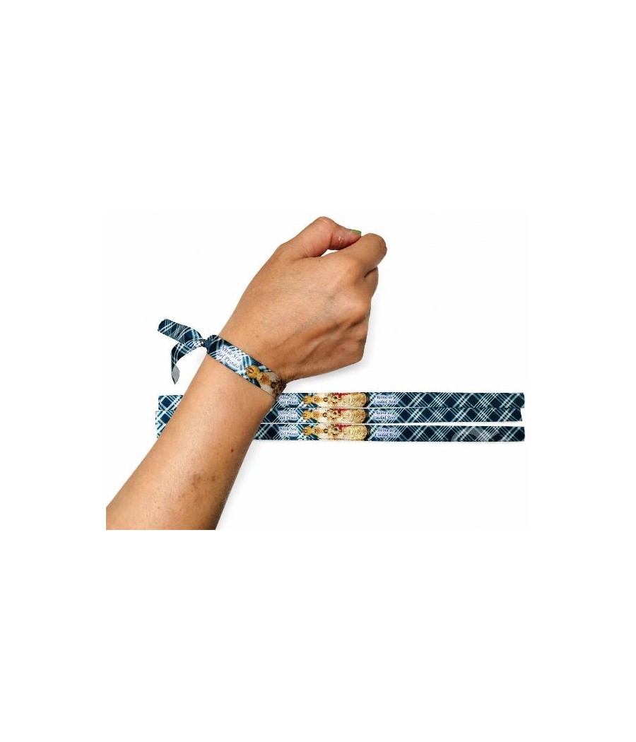 PULSERA TELA VIRGEN DEL PRADO PAÑUELO DE HIERVAS
