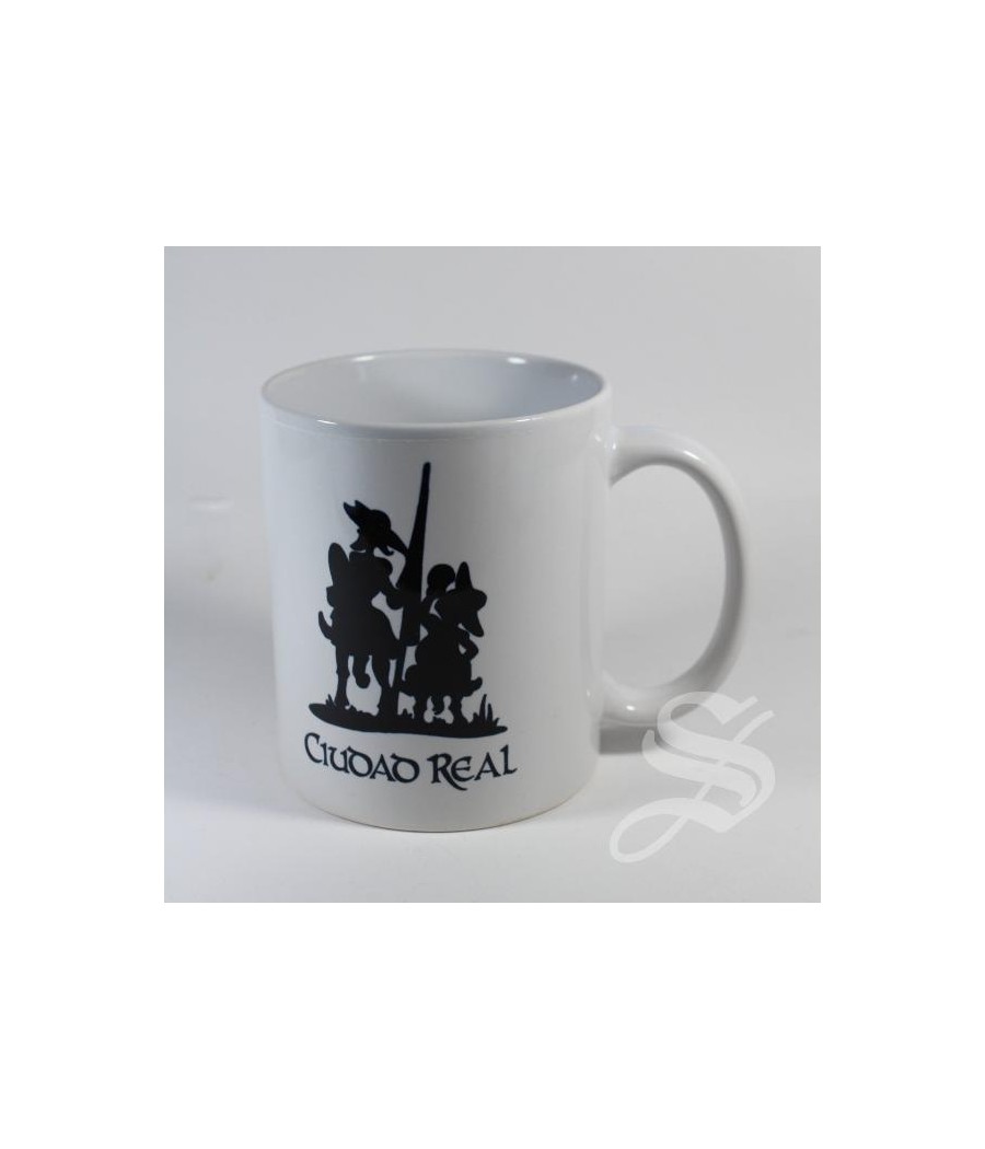 JARRA MUG SILUETA QUIJOTE NEGRO CIUDAD REAL