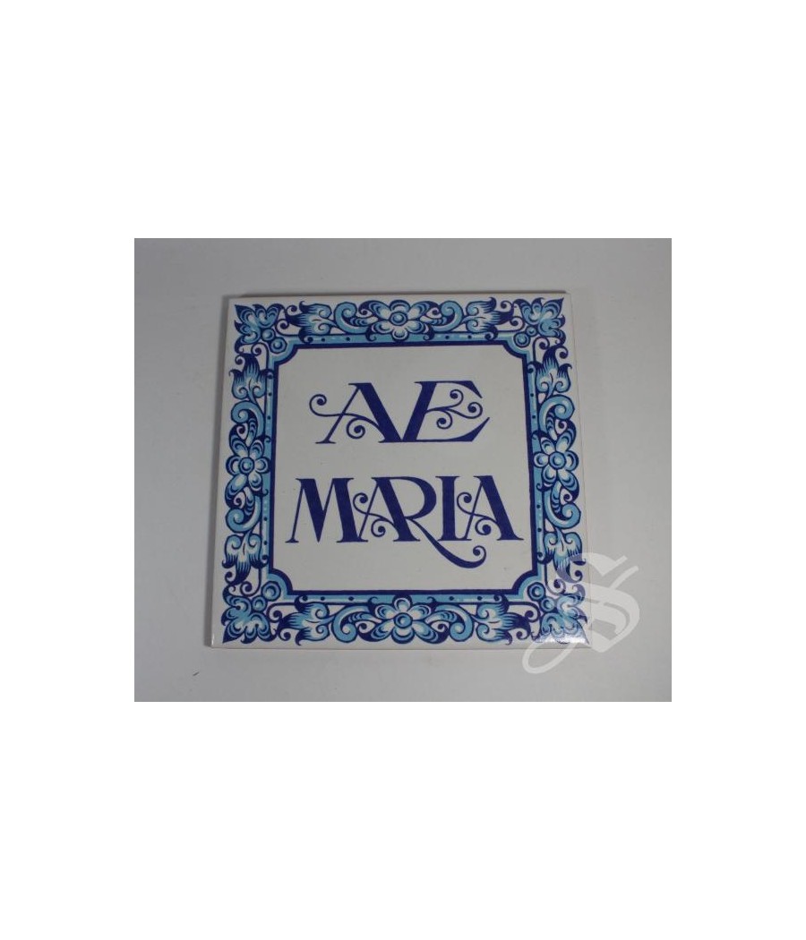 AZULEJO AVE MARIA 15 X 15 CM.