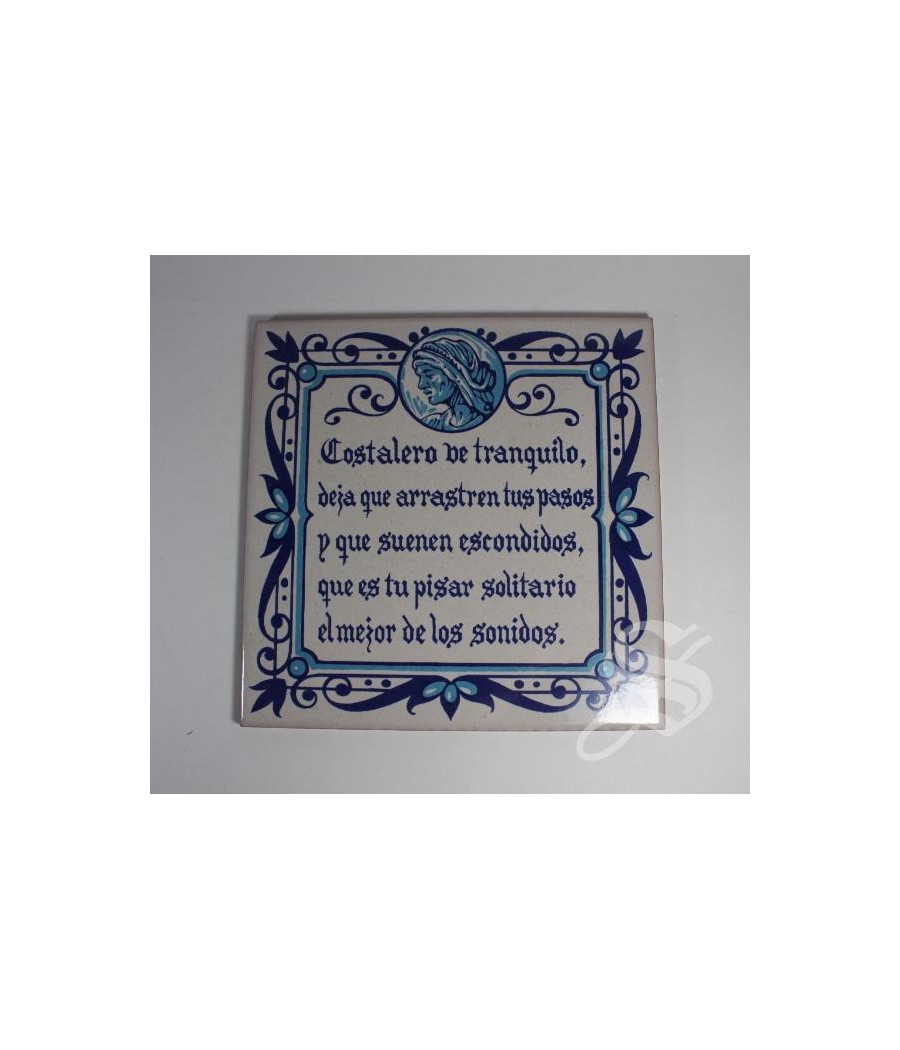 AZULEJO ORACION DEL COSTALERO 15 X 15 CM.